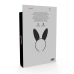 Coquette Chic Desire Vegan Leather Headband with Bunny Ears - Black