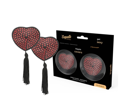COQUETTE CHIC DESIRE - CUBRE PEZONES ROJO / NEGRO