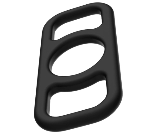 Addicted Toys Silicone Ring Set 4 Sizes Flexible Body-Safe Black