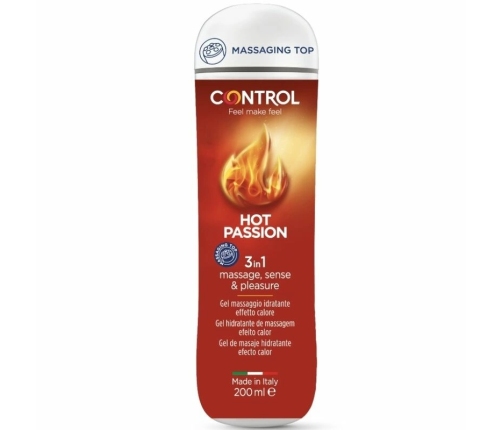 Control Hot Passion 3-in-1 Gel 200ml - Warming, Unscented, Hypoallergenic