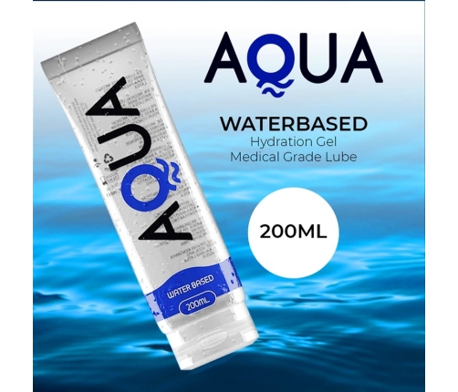 AQUA Quality Water-Based Lubricant 200ml - Transparent, Odorless Formula