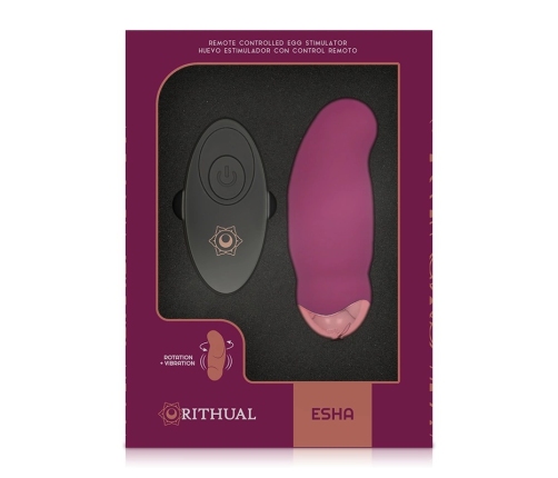 Rithual ESHA Egg Remote System - Rotating & Vibrating, Silicone, USB, Pink