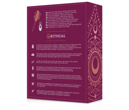 Rithual ESHA Egg Remote System - Rotating & Vibrating, Silicone, USB, Pink