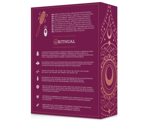 Rithual Sita Wireless Remote Bead Rotation & Vibration System, Pink, 6cm