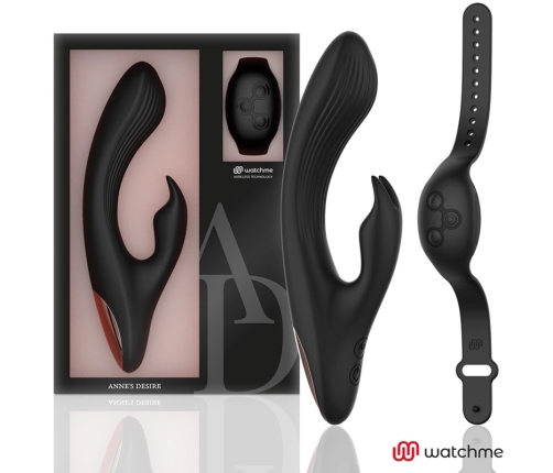 ANNE'S DESIRE AD Rabbit Dual Motor Intimate Machine with WATCHME Black 20cm