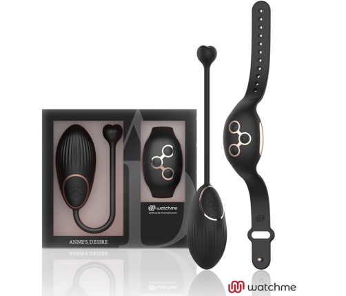 ANNE'S DESIRE AD Egg Intimate Device with WATCHME Remote Black/Gold 7.5cm