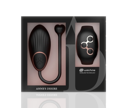 ANNE'S DESIRE AD Egg Intimate Device with WATCHME Remote Black/Gold 7.5cm