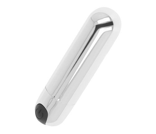 OHMAMA Silver Compact USB Rechargeable Vibrating Bullet 8 cm