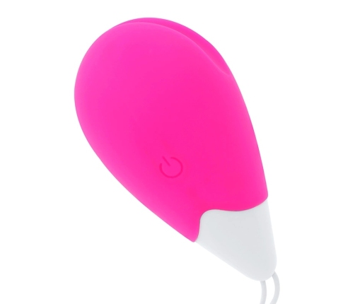OHMAMA Textured Vibrating Egg 10 Modes Pink & White USB Rechargeable