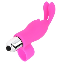 OHMAMA Finger Vibe Rabbit - Silicone, Waterproof, 9.8 cm, Pink