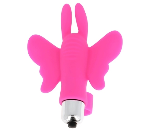 OHMAMA Butterfly Finger Vibrating Device, ABS Silicone, 10x7.3cm, Pink