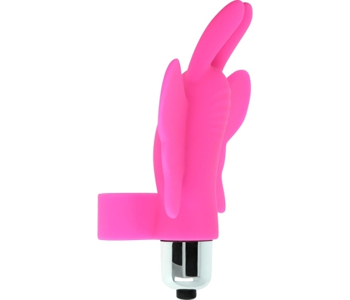 OHMAMA Butterfly Finger Vibrating Device, ABS Silicone, 10x7.3cm, Pink