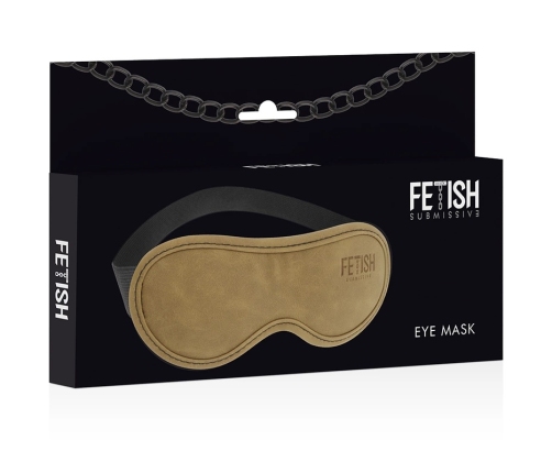 Fetish Submissive Origen Vegan Leather Mask with Neoprene Lining - Adjustable