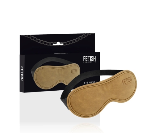 Fetish Submissive Origen Vegan Leather Mask with Neoprene Lining - Adjustable