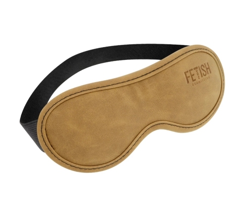 Fetish Submissive Origen Vegan Leather Mask with Neoprene Lining - Adjustable