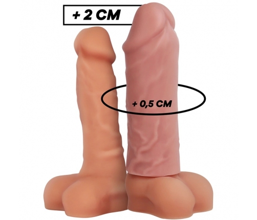 VirilXL Liquid Silicone V3 Anatomical Extension Sleeve 8.5cm Transparent