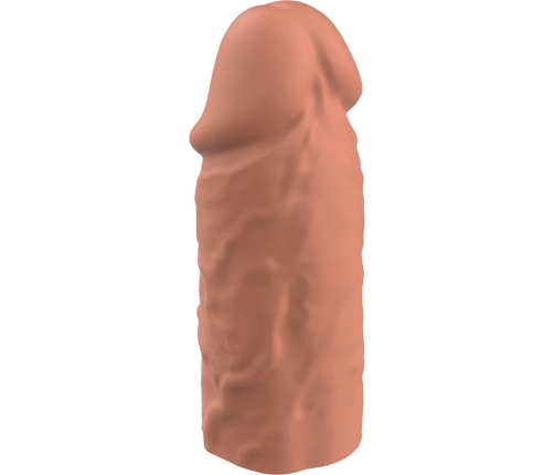 VirilXL Liquid Silicone V3 Extension Sleeve Brown 8.5cm Medical-Grade