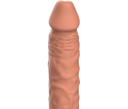 VirilXL Liquid Silicone V5 Extension Sleeve Brown 11cm Adjustable Fit