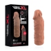 VirilXL Liquid Silicone V5 Extension Sleeve Brown 11cm Adjustable Fit