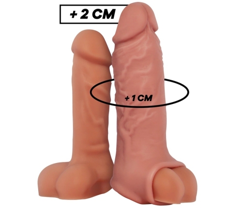 VirilXL Liquid Silicone V9 Anatomical Extension Sleeve 13.5cm Natural