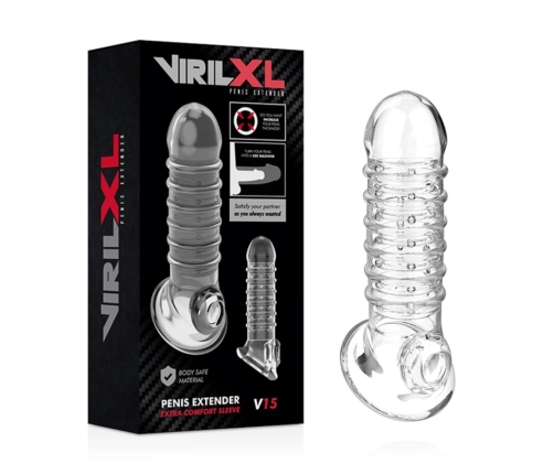 VirilXL V15 Transparent Extension Sheath - Adjustable Intimate Enhancer