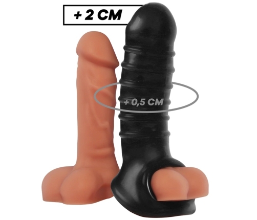 VirilXL V15 Intimate Extension Sheath Black 13.5cm Adjustable TPE