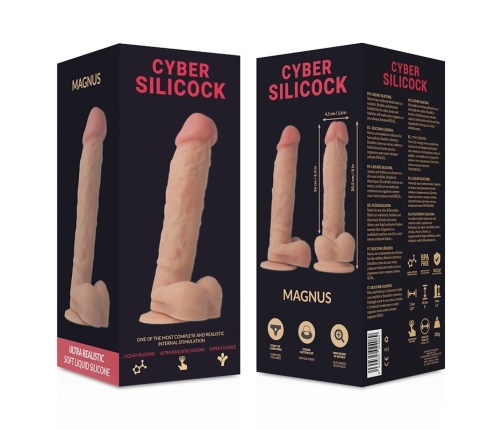 CYBER SILICOCK - ARNÉS SILICONA LÍQUIDA MAGNUS 20.5 CM -O- 4.1 CM