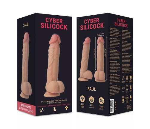 CYBER SILICOCK - ARNÉS SILICONA LIQUIDA SAUL 15.5 CM -O- 4.2 CM