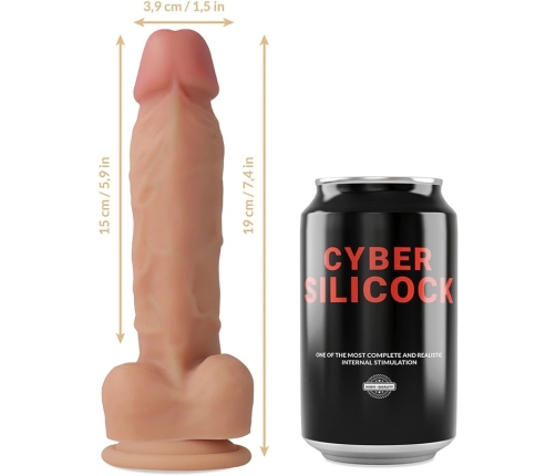 CYBERSILICOCK Oliver Liquid Silicone Intimate System 19cm + Harness & 3 Rings