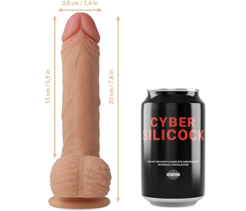 CYBER SILICOCK - ARNÉS SILICONA LIQUIDA FREEMAN 20 CM -O- 3.8 CM