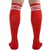 Macho Long Socks Red - Football Style, One Size 38-43, Brand Logo