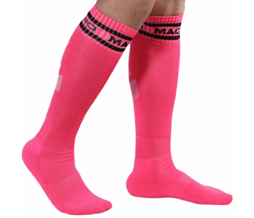 MACHO Long Socks Pink One Size - Football Style Comfort Fit