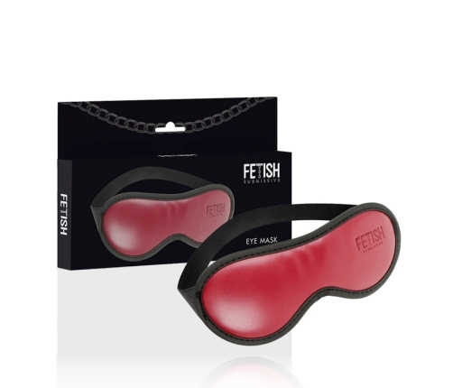 Fetish Submissive Vegan Leather Mask with Neoprene Lining, Adjustable Fit