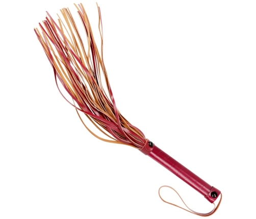 Fetish Submissive Dark Room Vegan Leather Whip 28cm - Durable Neoprene Handle