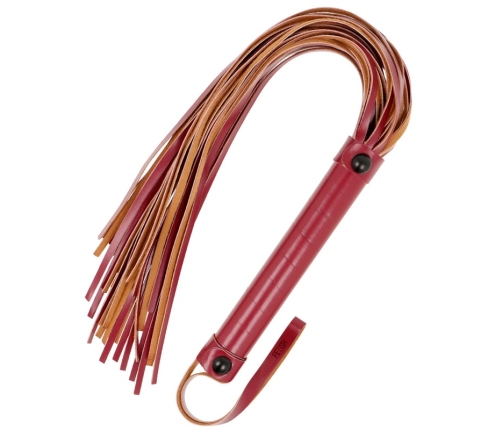 Fetish Submissive Dark Room Vegan Leather Whip 28cm - Durable Neoprene Handle