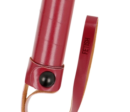 Fetish Submissive Dark Room Vegan Leather Whip 28cm - Durable Neoprene Handle