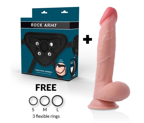 RockArmy Sherman Dual Density Intimate System with Harness 24cm Beige