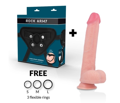 RockArmy Kingcobra Liquid Silicone System 24cm with Premium Harness Set