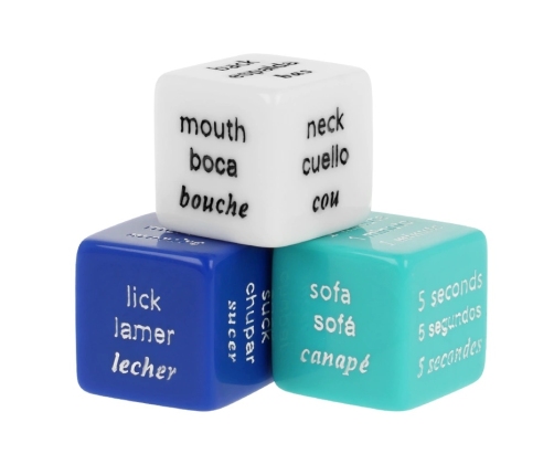 WATERFEEL Sensual Dice Game - Multilingual Set with Satin Pouch, 2cm