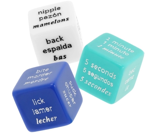 WATERFEEL Sensual Dice Game - Multilingual Set with Satin Pouch, 2cm
