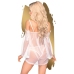Penthouse Lip Smacker Babydoll L/XL White - Long Sleeve Lace Set