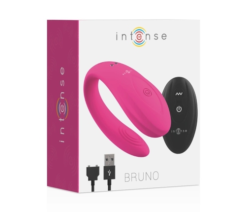 Intense Bruno Partner Double Motor Pink - Remote Control Silicone Device