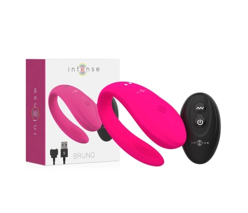 Intense Bruno Partner Double Motor Pink - Remote Control Silicone Device