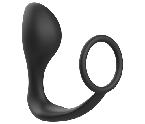 ADDICTED TOYS - PLUG ANAL CON ANILLO SILICONA NEGRO