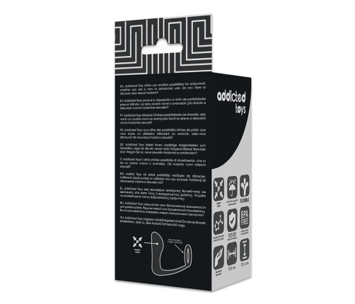 ADDICTED TOYS - PLUG ANAL CON ANILLO SILICONA NEGRO