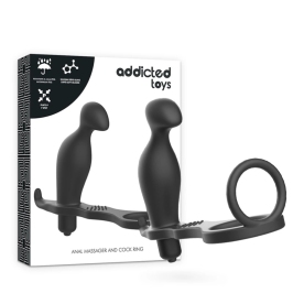 Addicted Toys Anal Plug 12 cm with Black Silicone Support Ring Addicted Toys Anal Plug 12 cm with Black Silicone Support Ring