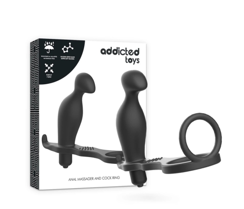 Addicted Toys Anal Plug 12 cm with Black Silicone Support Ring