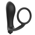 Addicted Toys Vibrating Anal Plug & Stimulation Ring Silicone Black 15cm
