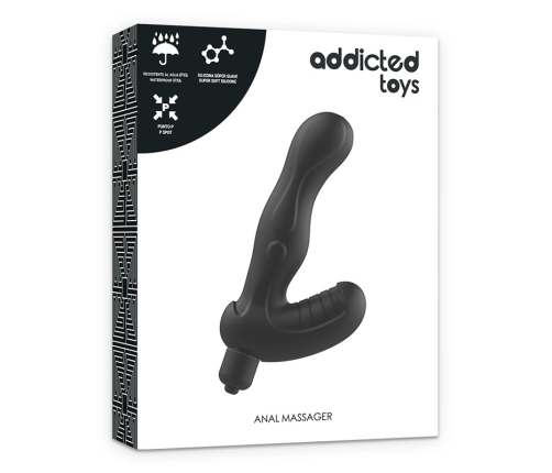 Addicted Toys P-Spot Silicone Prostate Stimulator Vibrating 8x1.5cm Black