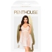 Penthouse Naughty Doll Babydoll White S/M - Elegant Lace Lingerie Set